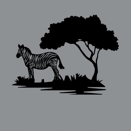 Zebra Tree - Metal Wall Art