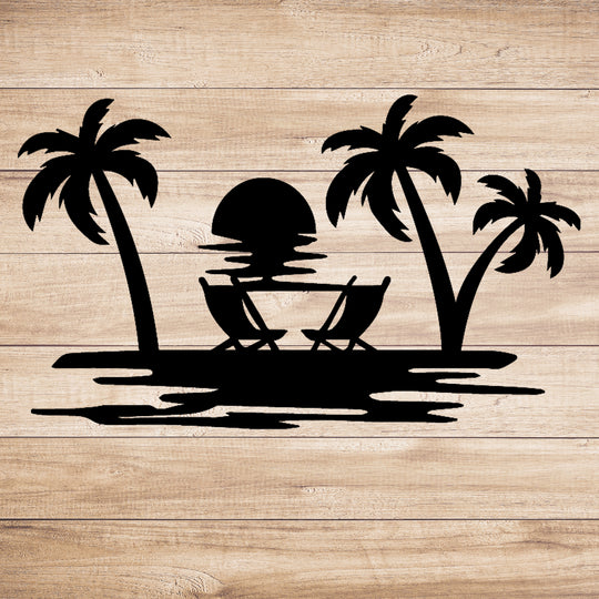 Beach View - Metal Wall Art