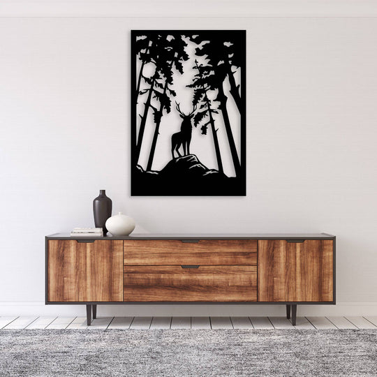 Forest Deer - Metal Wall Art