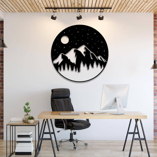 Moon Mountain - Metal Wall Art