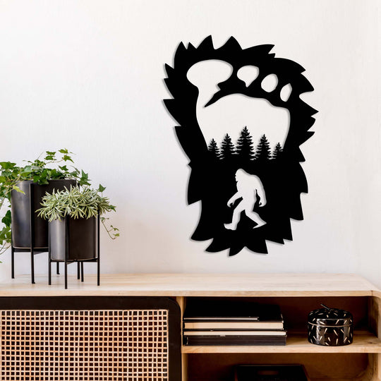 Bigfoot Foot Print - Metal Wall Art