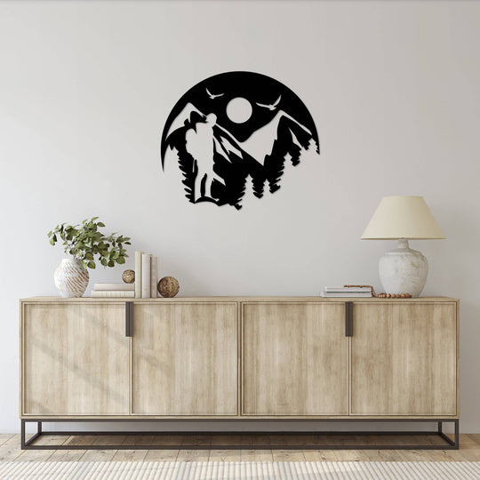 Mountain Hiking - Metal Wall Art