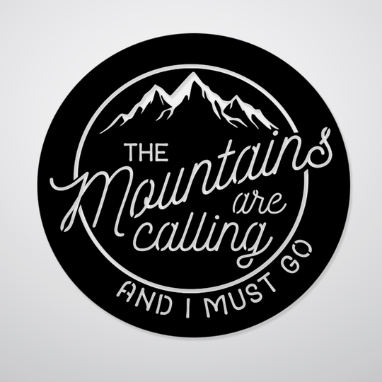 Mountains Are Calling Alternative - Metal Wall Art