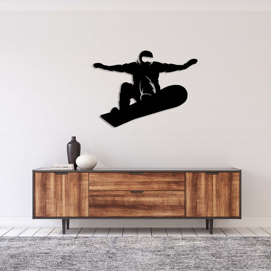 Big Air Snowboarder - Metal Wall Art