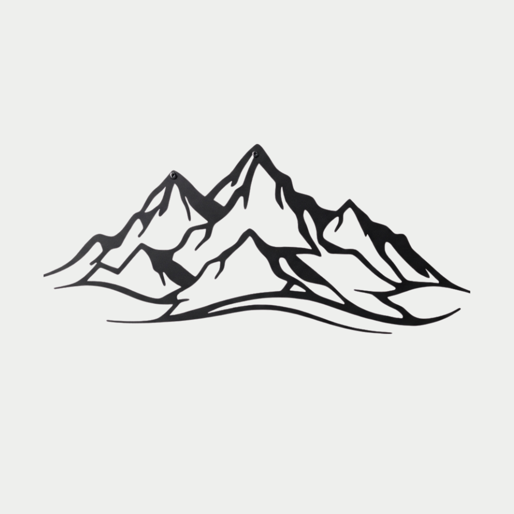 Mountain Range Metal Wall Art – Recycled Aluminum Decor
