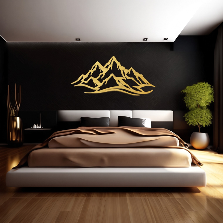 Mountain Range Metal Wall Art – Recycled Aluminum Decor