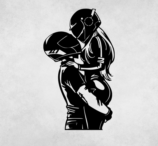 Biker Couple - Metal Wall Art