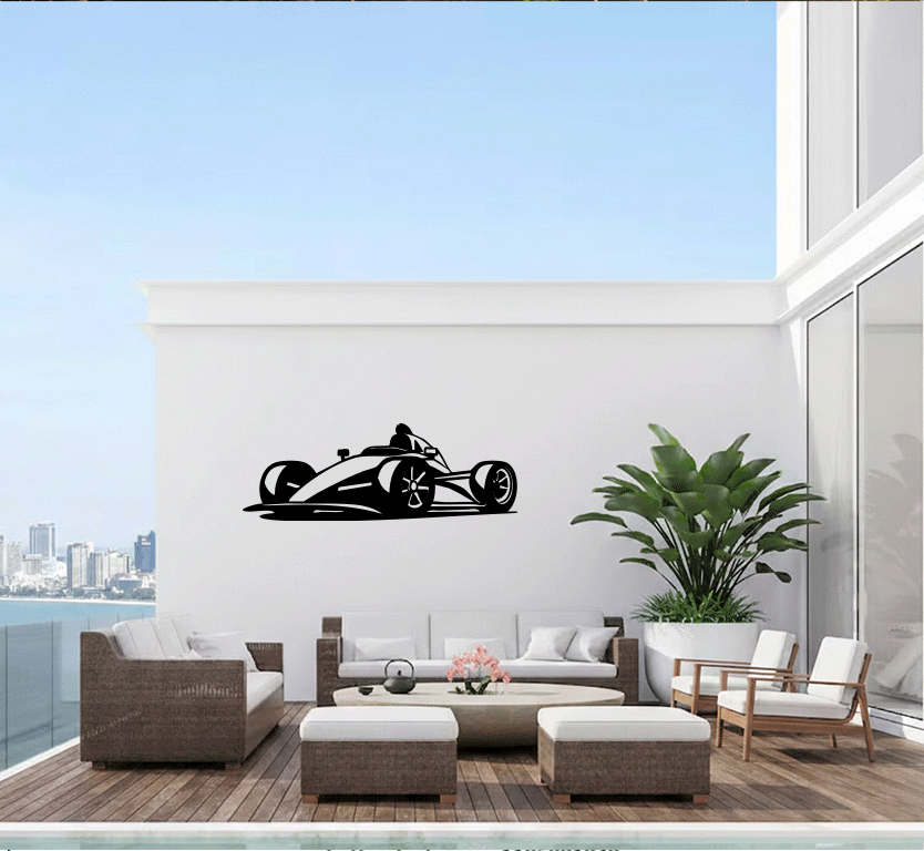 Racing Car Metal Wall Art, view 7 by MetalPlex