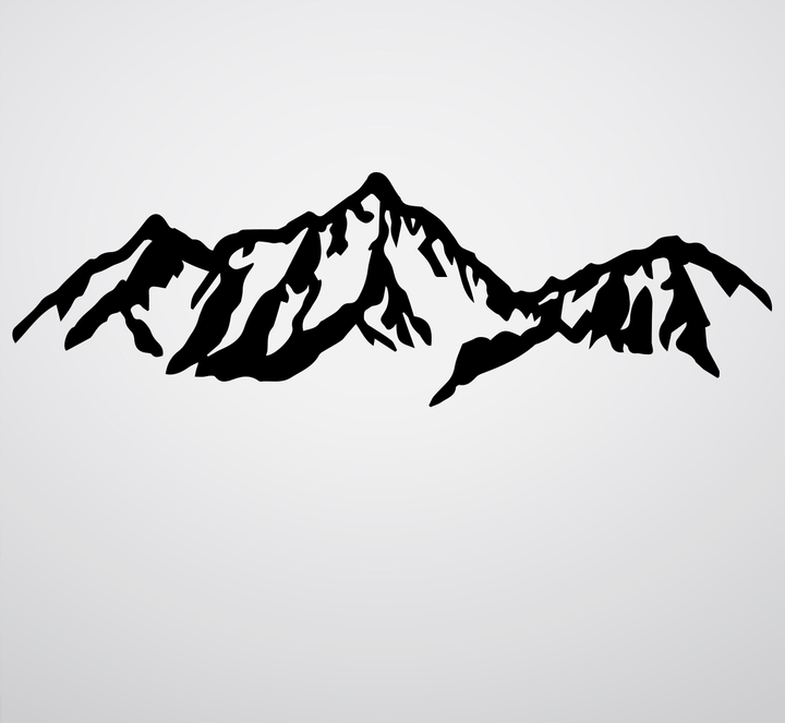 Presidential Mountains Range Metal Wall Art, view 3 by MetalPlex