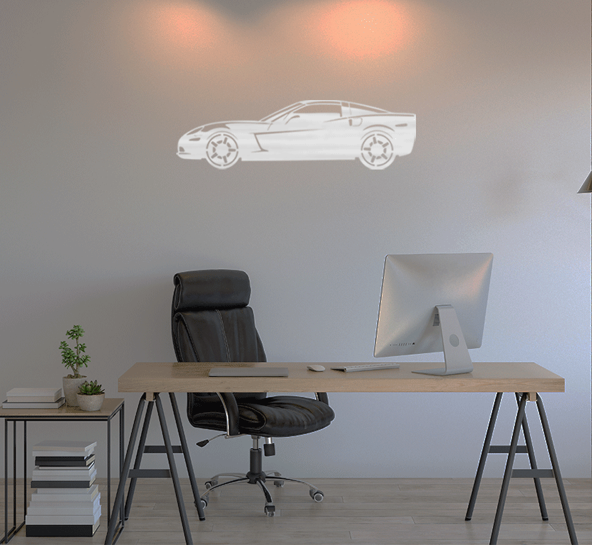 Corvette Metal Wall Art, view 3 by MetalPlex