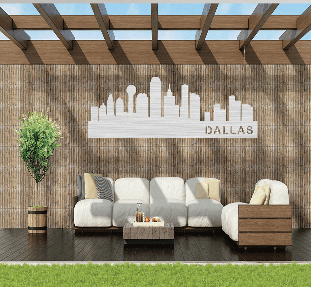 Dallas Skyline Metal Wall Art, view 10 by MetalPlex