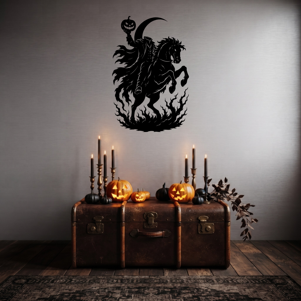 Headless Horseman Metal Wall Art