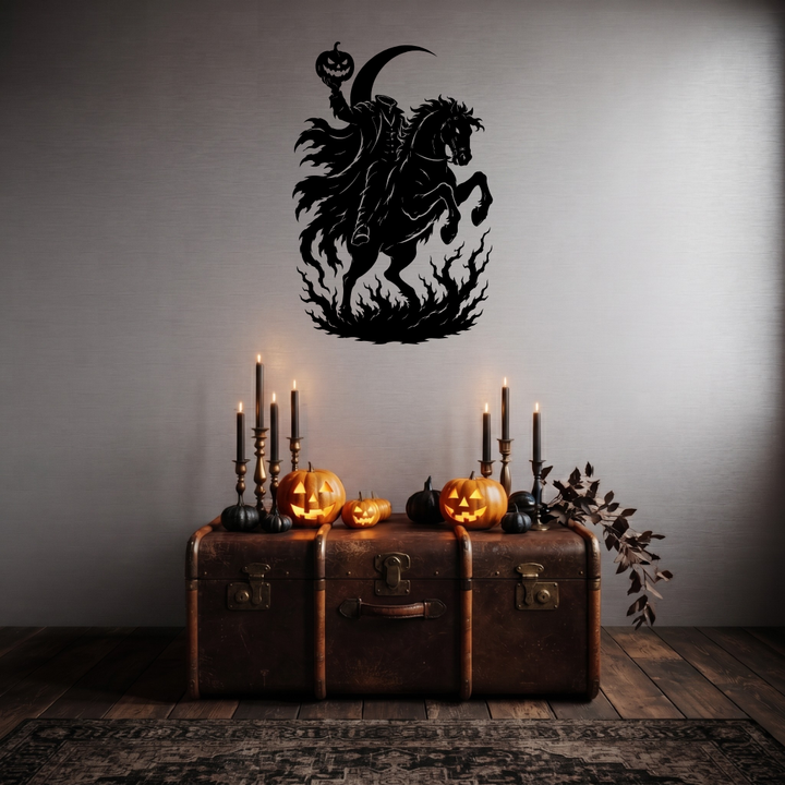 Headless Horseman Metal Wall Art