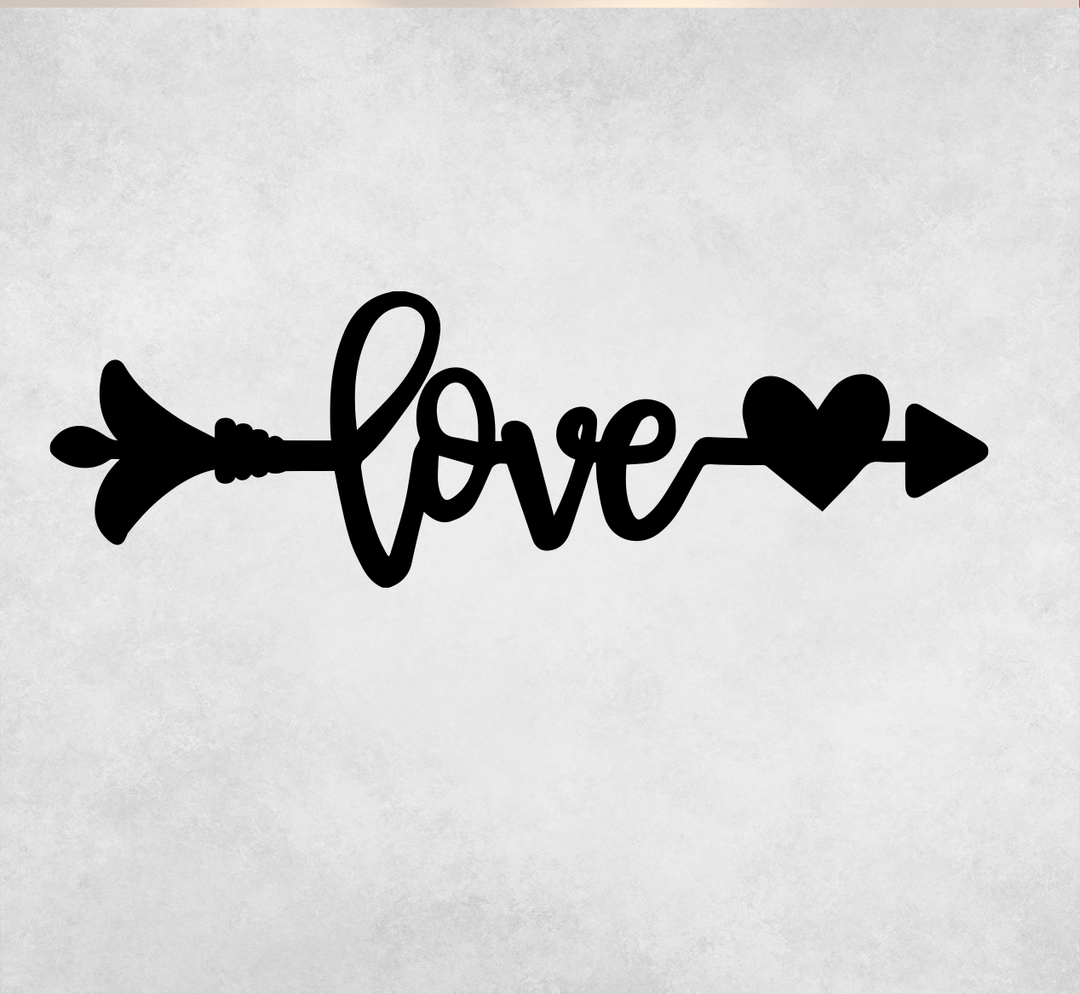 Love Arrow Metal Wall Art by MetalPlex
