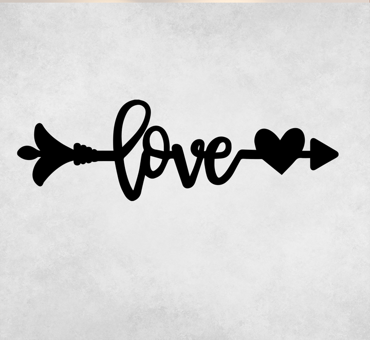 Love Arrow Metal Wall Art by MetalPlex