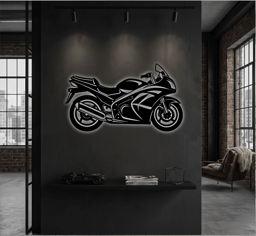 Sportbike Metal Wall Art, view 7 by MetalPlex