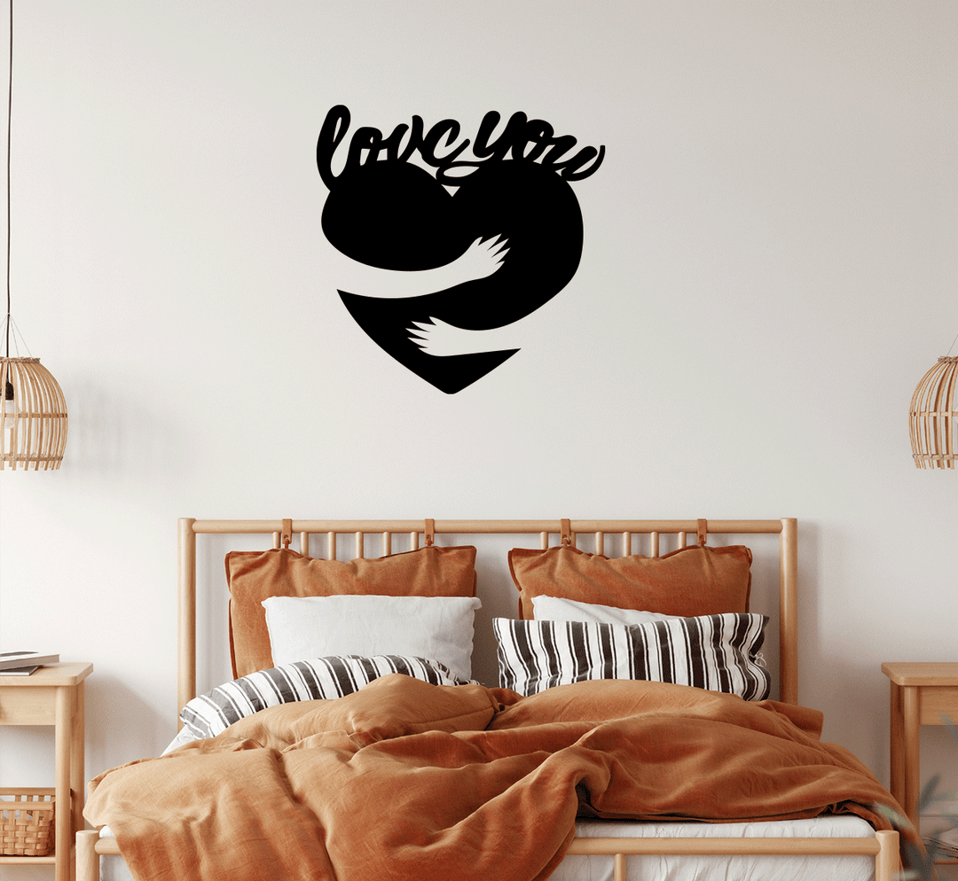Love You Metal Wall Art, view 3 by MetalPlex