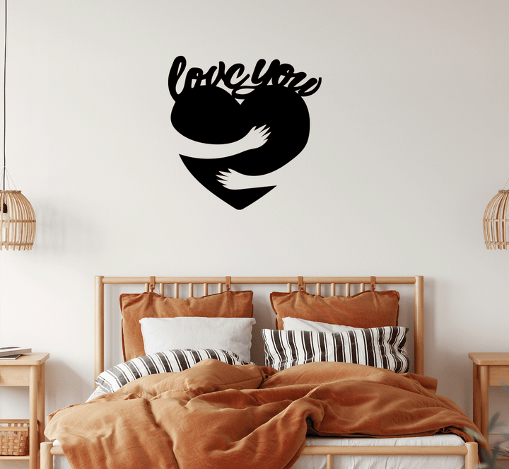 Love You Metal Wall Art, view 3 by MetalPlex