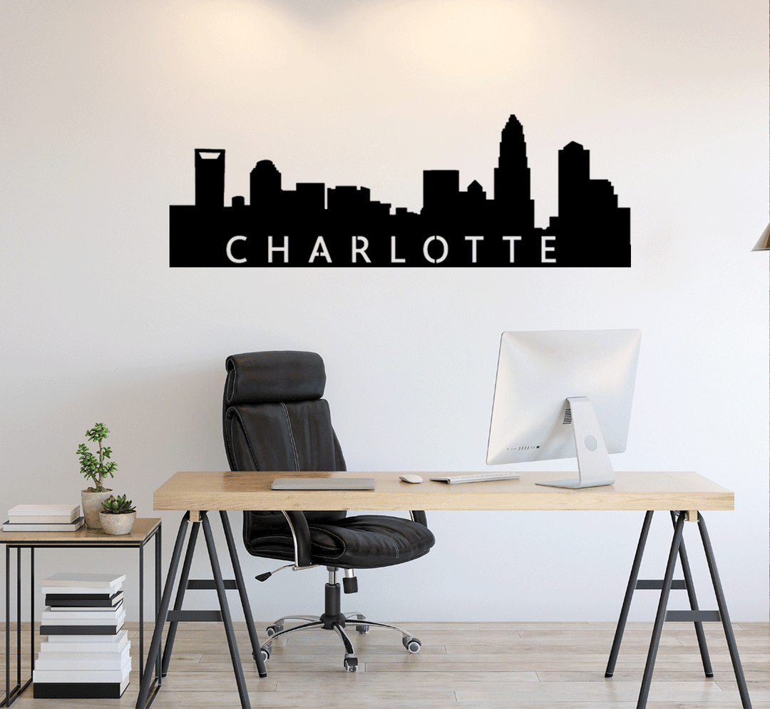 Charlotte Skyline Metal Wall Art, view 10 by MetalPlex