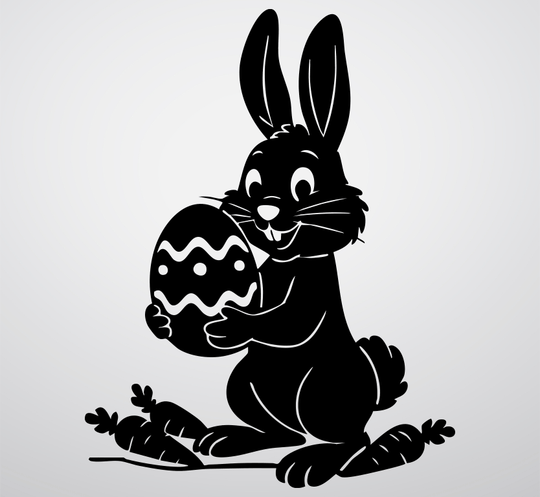 Hoppy Easter Bunny Metal Wall Art