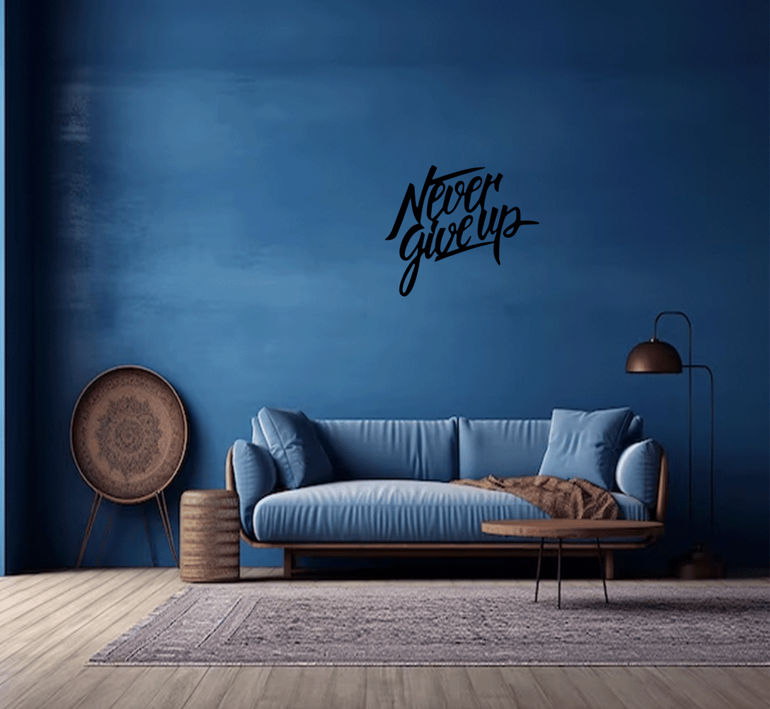 Never Give Up Metal Wall Art, view 7 by MetalPlex
