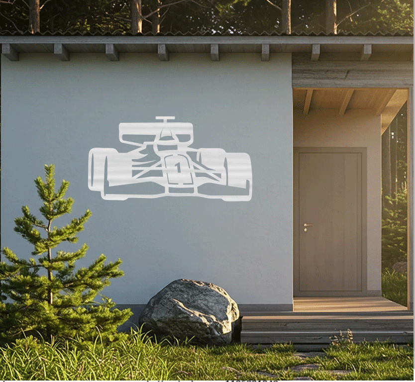 F1 Racing Car Metal wall Art