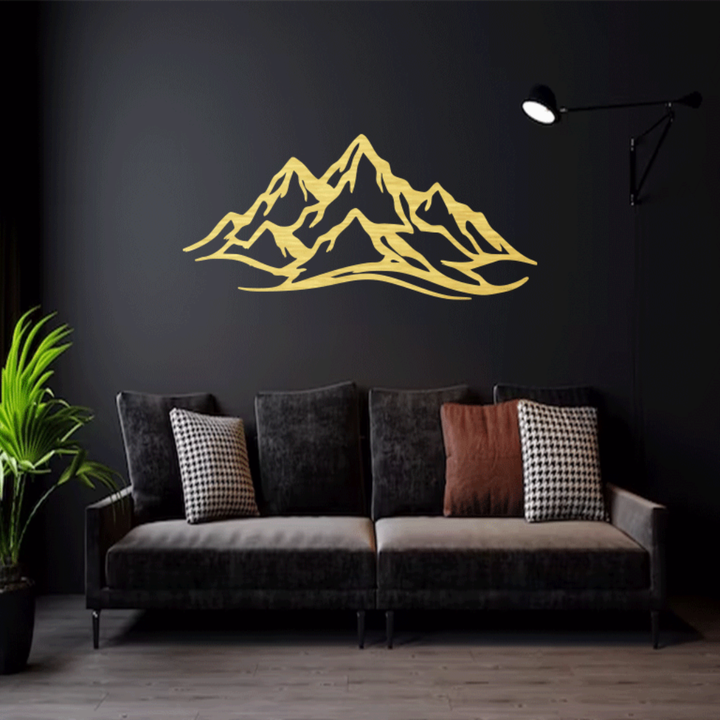 Mountain Range Metal Wall Art – Recycled Aluminum Decor