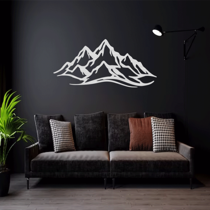 Mountain Range Metal Wall Art – Recycled Aluminum Decor