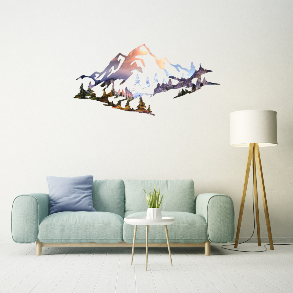 Yosemite Basin Mountain Range View Metal Wall Art – National Park Home Decor