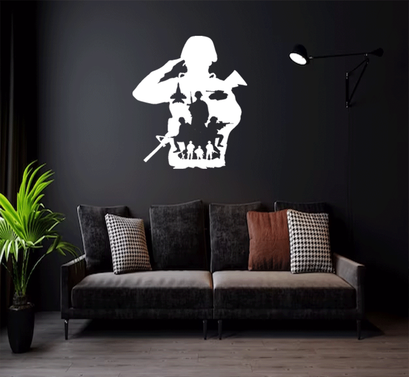 Army Metal Wall Art, view 3 by MetalPlex