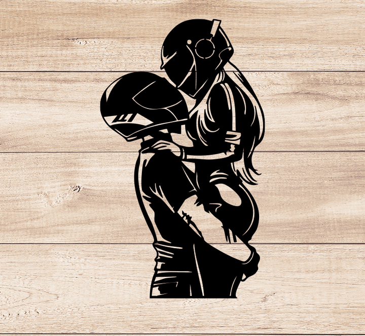 Biker Couple Metal Wall Art, view 10 by MetalPlex