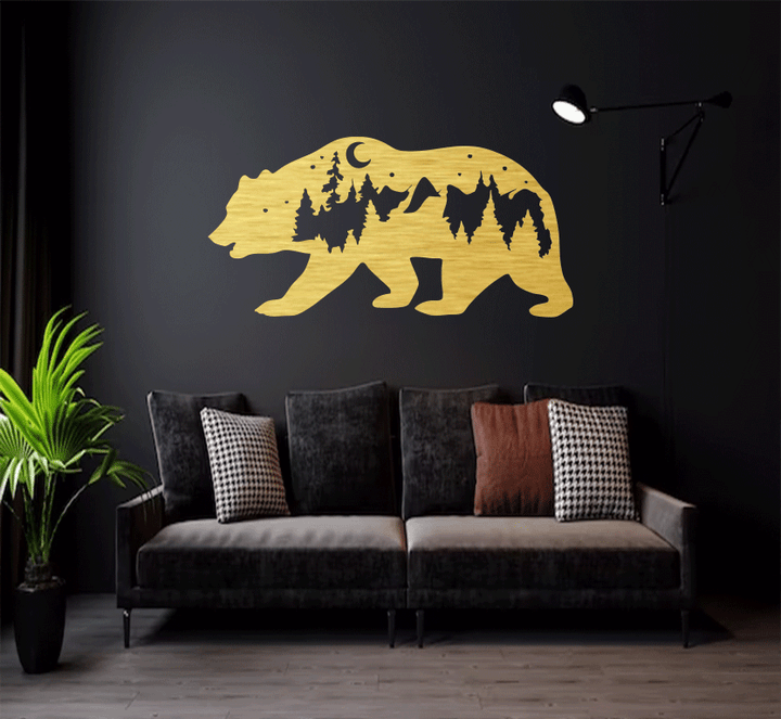 Bear Metal Wall Art, view 6 by MetalPlex