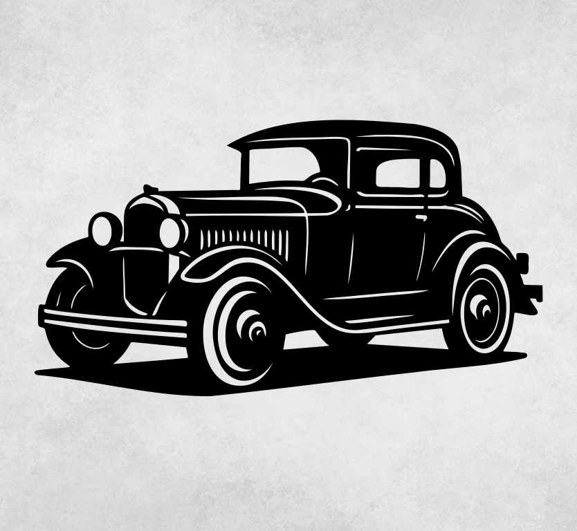 Classic Vintage Car Metal wall Art