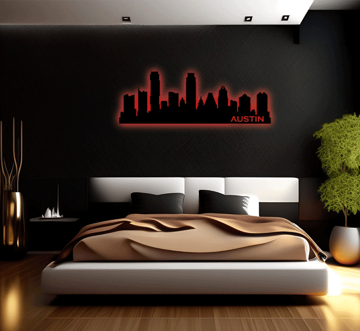 Austin Skyline - Metal Wall Art