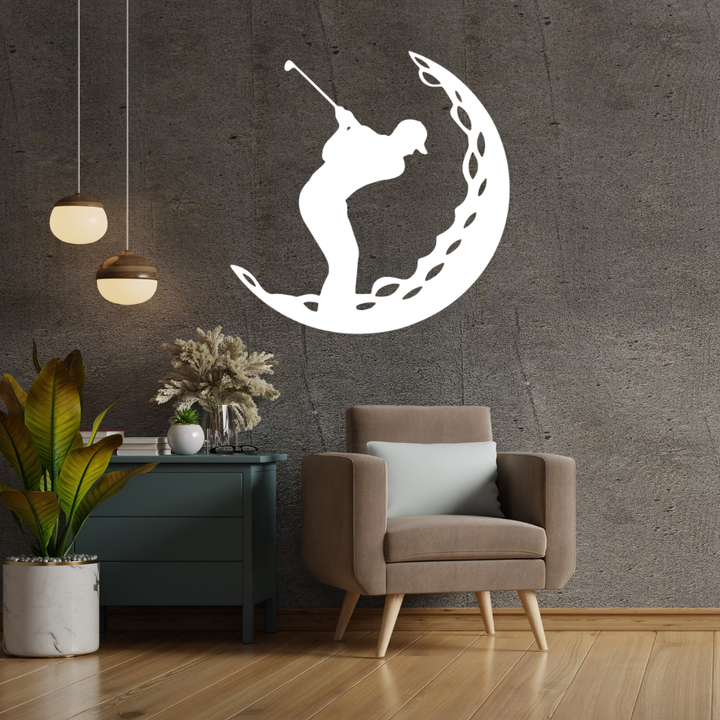 Golf Ball Metal Wall Art – Sports Golf Lover Home &amp; Office Decor