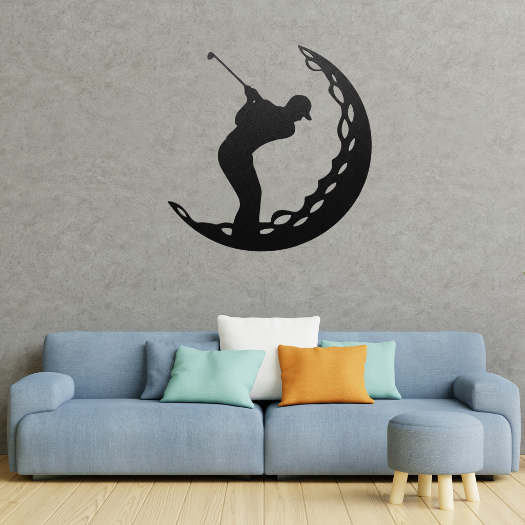 Golf Ball Metal Wall Art – Sports Golf Lover Home &amp; Office Decor