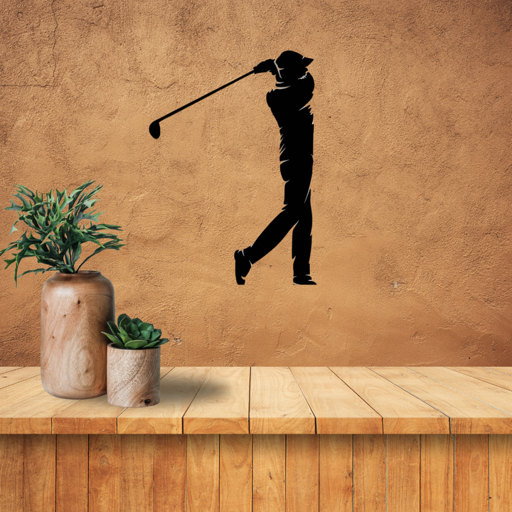 Golf Swing Metal Wall Art – Sports Golf Decor for Home &amp; Office