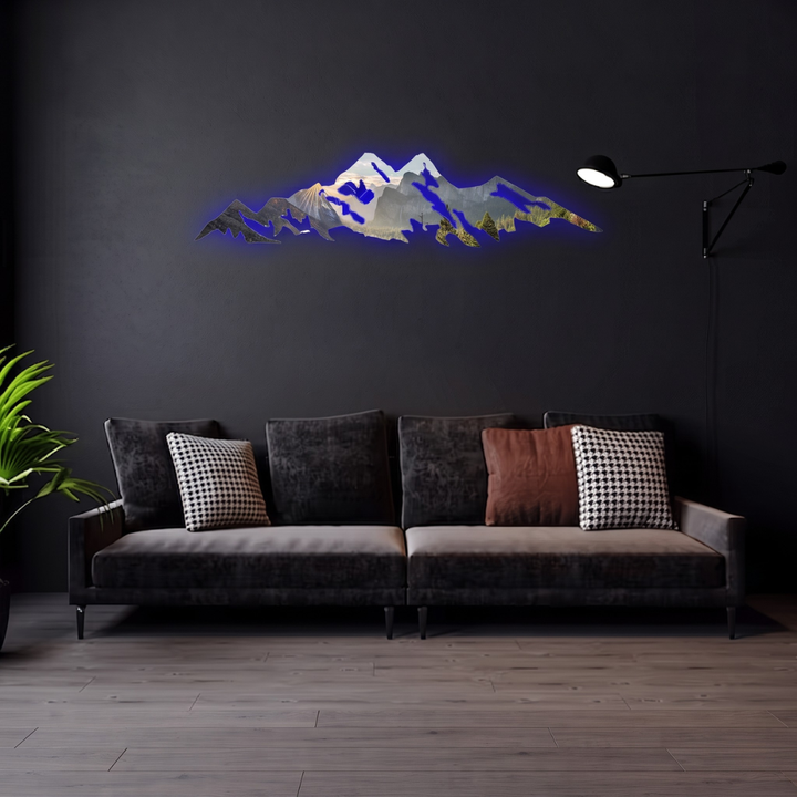 Yosemite Mountains Metal Wall Art – California Wilderness Wall Decor
