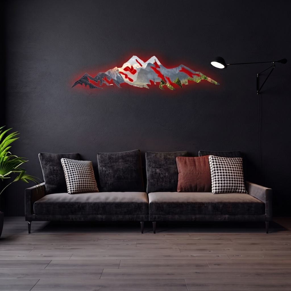 Yosemite Mountains Metal Wall Art – California Wilderness Wall Decor