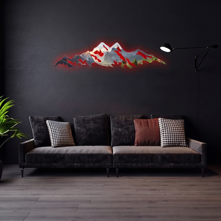 Yosemite Mountains Metal Wall Art – California Wilderness Wall Decor