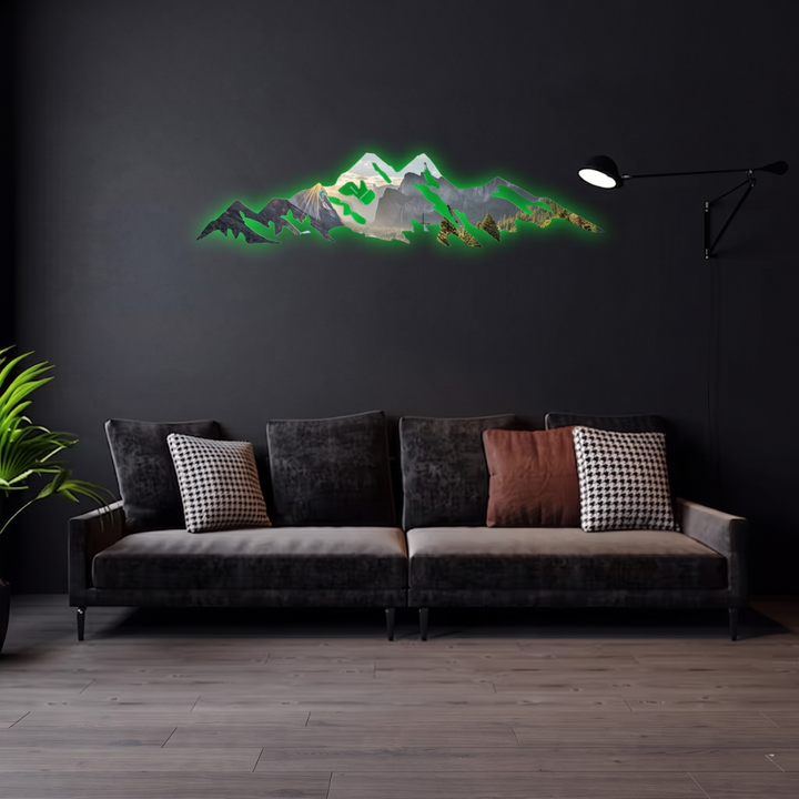 Yosemite Mountains Metal Wall Art – California Wilderness Wall Decor