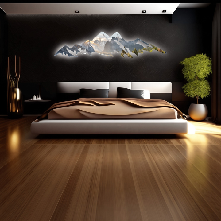 Yosemite Mountains Metal Wall Art – California Wilderness Wall Decor