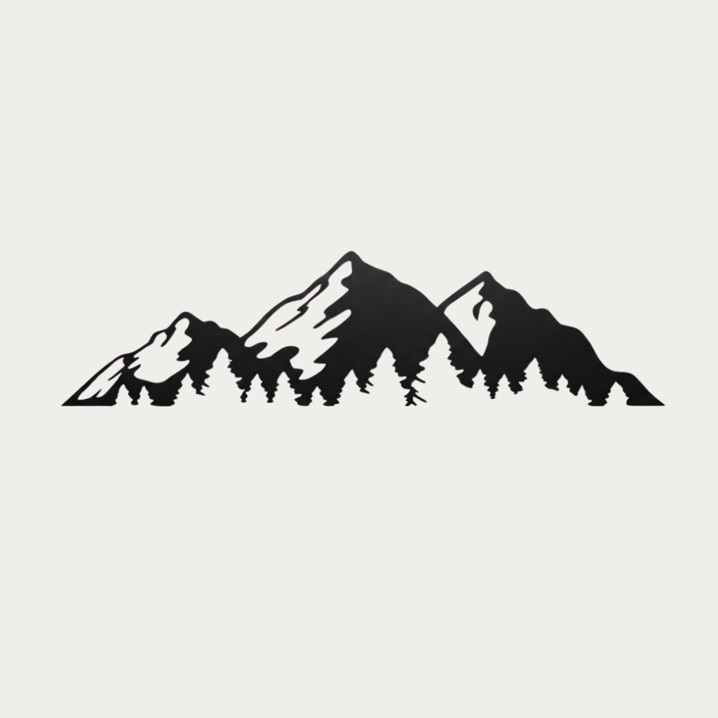 Timberline Mountains Metal Wall Art – Pacific Northwest Scenic Wall Decor