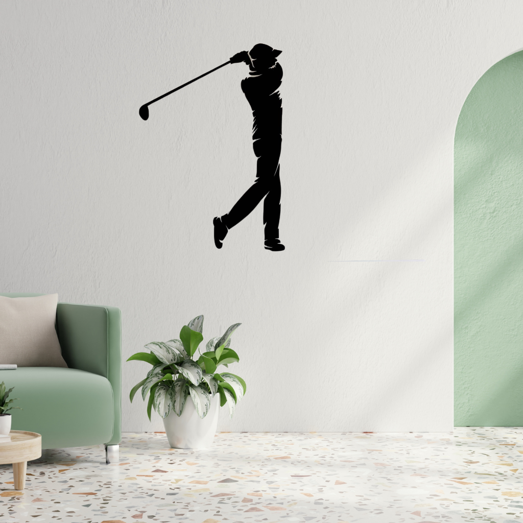 Golf Swing Metal Wall Art – Sports Golf Decor for Home &amp; Office