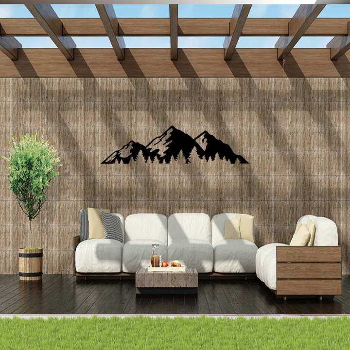 Timberline Mountains Metal Wall Art – Pacific Northwest Scenic Wall Decor