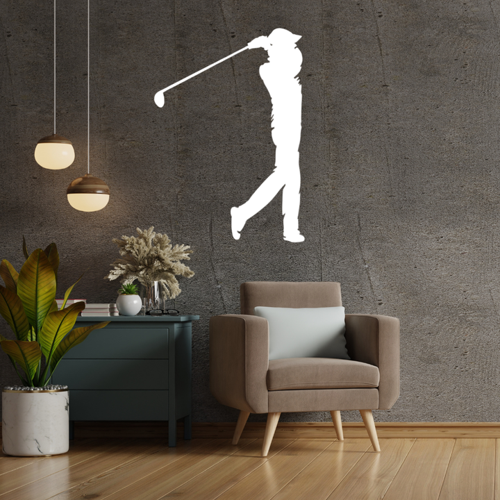 Golf Swing Metal Wall Art – Sports Golf Decor for Home &amp; Office