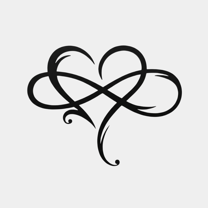 Infinity Heart Metal Wall Art – Love Symbol Romantic Home Decor