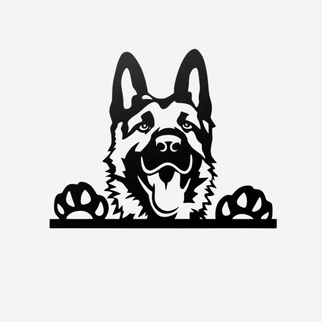 German Shepherd Metal Wall Art – Dog Lover Pet Home Decor