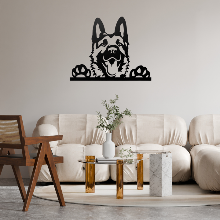 German Shepherd Metal Wall Art – Dog Lover Pet Home Decor