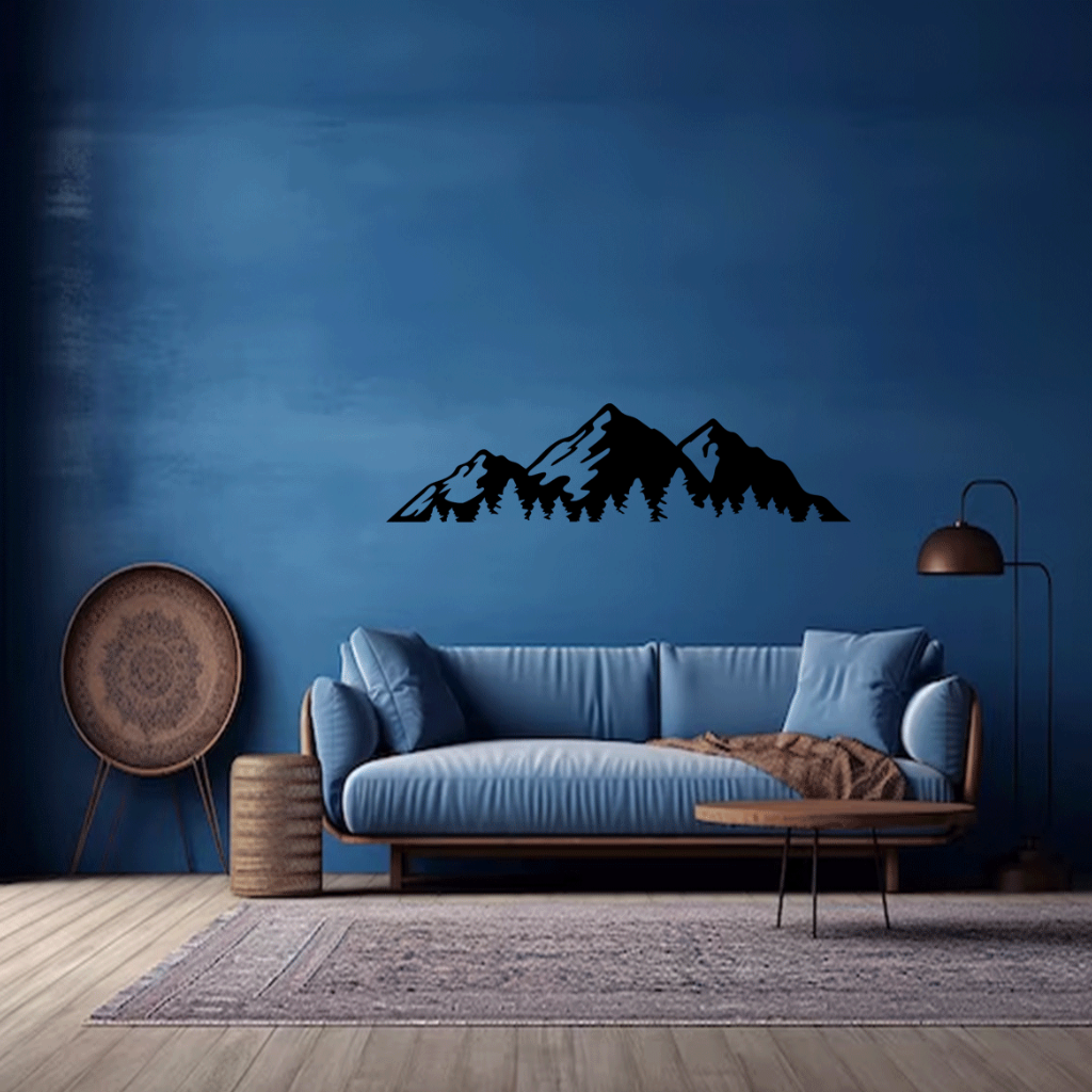 Timberline Mountains Metal Wall Art – Pacific Northwest Scenic Wall Decor